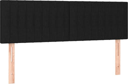 vidaXL - Hoofdborden - 2 - st - 72x5x78/88 - cm - stof - zwart