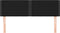 vidaXL - Hoofdborden - 2 - st - 72x5x78/88 - cm - stof - zwart