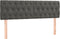 vidaXL - Hoofdborden - 2 - st - 72x7x78/88 - cm - fluweel - donkergrijs
