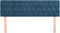 vidaXL - Hoofdborden - 2 - st - 72x7x78/88 - cm - fluweel - donkerblauw