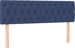 vidaXL - Hoofdborden - 2 - st - 72x7x78/88 - cm - stof - blauw