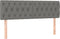 vidaXL - Hoofdborden - 2 - st - 72x7x78/88 - cm - stof - donkergrijs