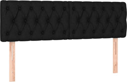 vidaXL - Hoofdborden - 2 - st - 72x7x78/88 - cm - stof - zwart