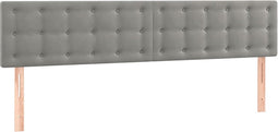 vidaXL - Hoofdborden - 2 - st - 80x5x78/88 - cm - fluweel - lichtgrijs