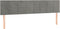 vidaXL - Hoofdborden - 2 - st - 80x5x78/88 - cm - fluweel - lichtgrijs