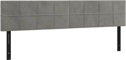 vidaXL - Hoofdborden - 2 - st - 80x5x78/88 - cm - fluweel - lichtgrijs