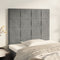 vidaXL - Hoofdborden - 2 - st - 80x5x78/88 - cm - fluweel - lichtgrijs