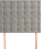 vidaXL - Hoofdborden - 2 - st - 80x5x78/88 - cm - fluweel - lichtgrijs