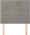 vidaXL - Hoofdborden - 2 - st - 80x5x78/88 - cm - fluweel - lichtgrijs