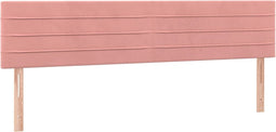 vidaXL - Hoofdborden - 2 - st - 80x5x78/88 - cm - fluweel - roze