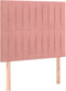 vidaXL - Hoofdborden - 2 - st - 80x5x78/88 - cm - fluweel - roze