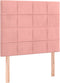 vidaXL - Hoofdborden - 2 - st - 80x5x78/88 - cm - fluweel - roze