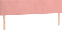 vidaXL - Hoofdborden - 2 - st - 80x5x78/88 - cm - fluweel - roze