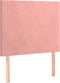 vidaXL - Hoofdborden - 2 - st - 80x5x78/88 - cm - fluweel - roze
