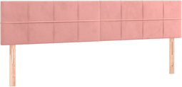 vidaXL - Hoofdborden - 2 - st - 80x5x78/88 - cm - fluweel - roze