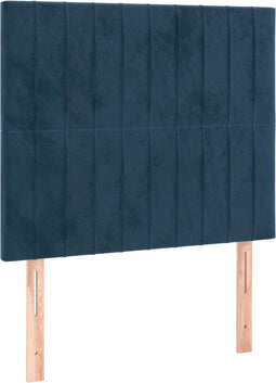 vidaXL - Hoofdborden - 2 - st - 80x5x78/88 - cm - fluweel - donkerblauw