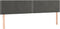 vidaXL - Hoofdborden - 2 - st - 80x5x78/88 - cm - fluweel - donkergrijs