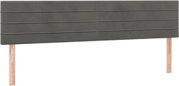 vidaXL - Hoofdborden - 2 - st - 80x5x78/88 - cm - fluweel - donkergrijs