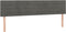 vidaXL - Hoofdborden - 2 - st - 80x5x78/88 - cm - fluweel - donkergrijs