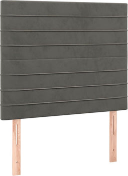 vidaXL - Hoofdborden - 2 - st - 80x5x78/88 - cm - fluweel - donkergrijs