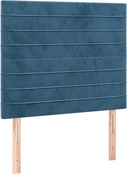 vidaXL - Hoofdborden - 2 - st - 80x5x78/88 - cm - fluweel - donkerblauw