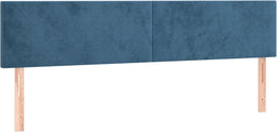 vidaXL - Hoofdborden - 2 - st - 80x5x78/88 - cm - fluweel - donkerblauw
