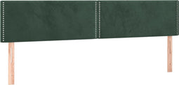 vidaXL - Hoofdborden - 2 - st - 80x5x78/88 - cm - fluweel - donkergroen