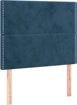 vidaXL - Hoofdborden - 2 - st - 80x5x78/88 - cm - fluweel - donkerblauw