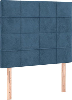 vidaXL - Hoofdborden - 2 - st - 80x5x78/88 - cm - fluweel - donkerblauw