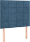 vidaXL - Hoofdborden - 2 - st - 80x5x78/88 - cm - fluweel - donkerblauw