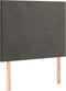 vidaXL - Hoofdborden - 2 - st - 80x5x78/88 - cm - fluweel - donkergrijs
