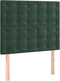 vidaXL - Hoofdborden - 2 - st - 80x5x78/88 - cm - fluweel - donkergroen