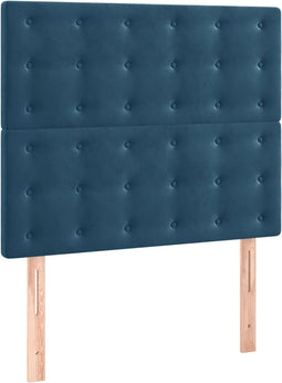 vidaXL - Hoofdborden - 2 - st - 80x5x78/88 - cm - fluweel - donkerblauw