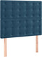vidaXL - Hoofdborden - 2 - st - 80x5x78/88 - cm - fluweel - donkerblauw