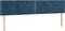 vidaXL - Hoofdborden - 2 - st - 80x5x78/88 - cm - fluweel - donkerblauw