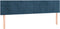 vidaXL - Hoofdborden - 2 - st - 80x5x78/88 - cm - fluweel - donkerblauw