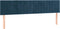 vidaXL - Hoofdborden - 2 - st - 80x5x78/88 - cm - fluweel - donkerblauw