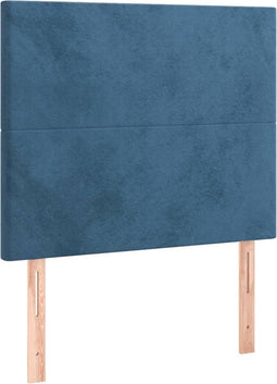 vidaXL - Hoofdborden - 2 - st - 80x5x78/88 - cm - fluweel - donkerblauw