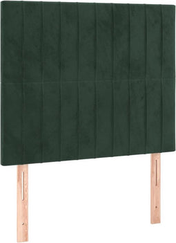 vidaXL - Hoofdborden - 2 - st - 80x5x78/88 - cm - fluweel - donkergroen