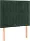 vidaXL - Hoofdborden - 2 - st - 80x5x78/88 - cm - fluweel - donkergroen
