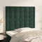 vidaXL - Hoofdborden - 2 - st - 80x5x78/88 - cm - fluweel - donkergroen