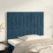 vidaXL - Hoofdborden - 2 - st - 80x5x78/88 - cm - fluweel - donkerblauw