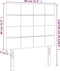 vidaXL - Hoofdborden - 2 - st - 80x5x78/88 - cm - fluweel - donkerblauw