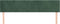 vidaXL - Hoofdborden - 2 - st - 80x5x78/88 - cm - fluweel - donkergroen