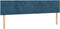 vidaXL - Hoofdborden - 2 - st - 80x5x78/88 - cm - fluweel - donkerblauw