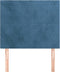 vidaXL - Hoofdborden - 2 - st - 80x5x78/88 - cm - fluweel - donkerblauw