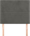vidaXL - Hoofdborden - 2 - st - 80x5x78/88 - cm - fluweel - donkergrijs