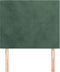 vidaXL - Hoofdborden - 2 - st - 80x5x78/88 - cm - fluweel - donkergroen