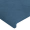 vidaXL - Hoofdborden - 2 - st - 80x5x78/88 - cm - fluweel - donkerblauw