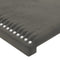 vidaXL - Hoofdborden - 2 - st - 80x5x78/88 - cm - fluweel - donkergrijs